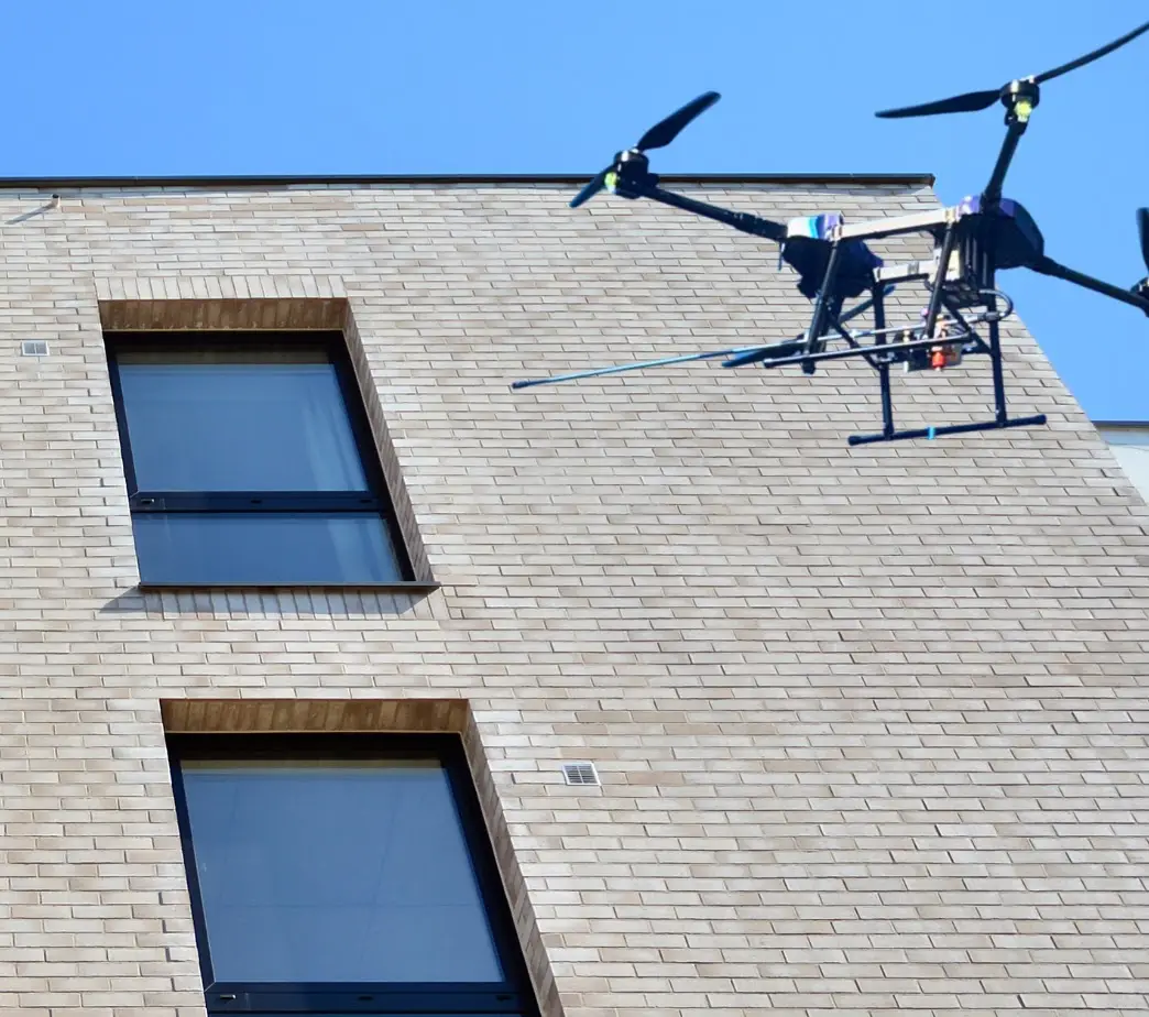 soft wash exterior cleaning by Apex Wash Drone
